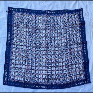 Chanel logo square scarf